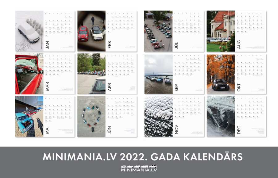 Minimania.lv 2022. gada galda kalendārs horizontāls